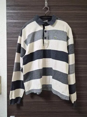 LACOSTE 라코스테 보더 피케 셔츠 긴팔 L 사이즈