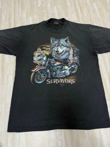 [ 초레어 ] Harley-Davidson SURVIVORS 울프 T셔츠
