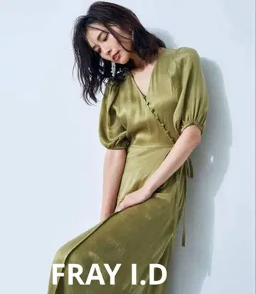 새상품급 다나카 미나미 착용 FRAY I.D 카슈쿨 새틴 원피스 S