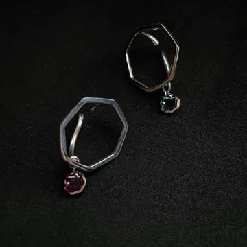 heptagram Silver x 런던 블루 토파즈 이어커프