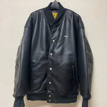 새상품 F.A.T. 블랙 레더 봄버 자켓 F'AWARD 24SS