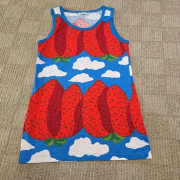 marimekko 딸기 무늬 탱크탑 S