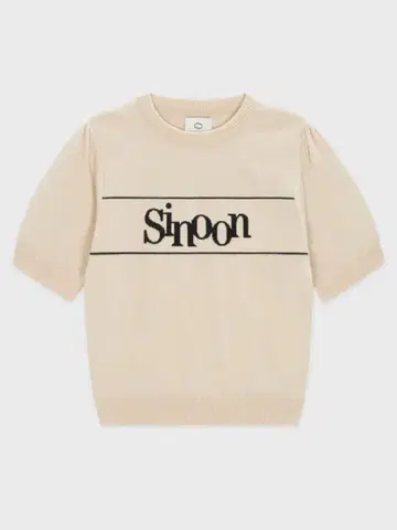 Sinoon 시누운 로고 하프 니트 Logo Half Knit