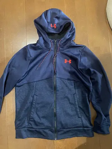 UNDER ARMOUR 풀 집업 후드티 네이비 LG