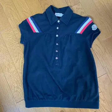 MONCLER 반팔 피케 셔츠 블랙 XS