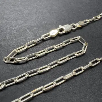 [ 와이드 6g 45cm ] 굵은 사각 체인 목걸이 silver925