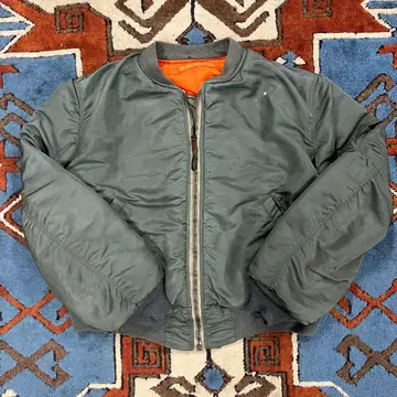 60s MA-1 플라이트 자켓 세이지 그린 실군 밀리터리