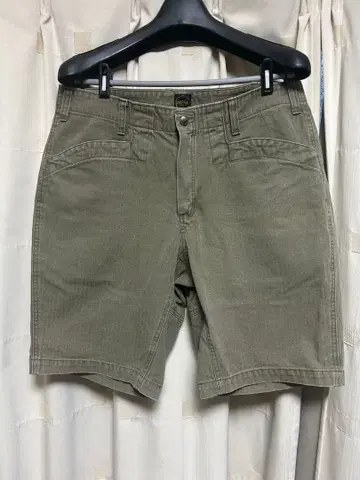 텐더 로인 헤링본 SHORT PNT OLIVE M
