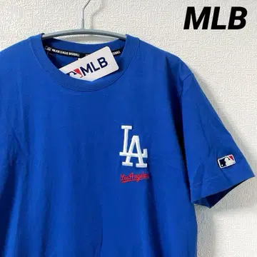 새상품 다저스 T셔츠 자수 백프린트 M사이즈 블루 MLB