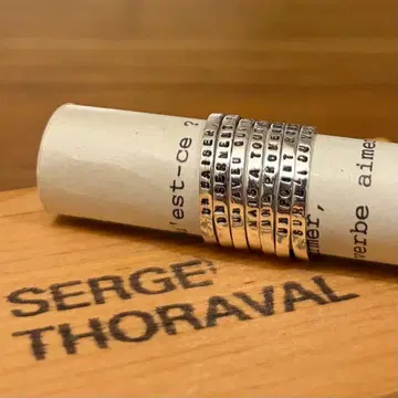 SERGE THORAVAL 접경 7연 반지 실버 [12호]