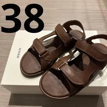 새상품 SOFT LEATHER DOUBLE STRAP SANDALS 25