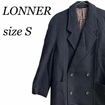 하자품 LONNER 론너 캐시미어 혼방 더블 체스터 코트 기하학 패턴