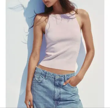 ZARA 컷 아웃 리본 니트탑