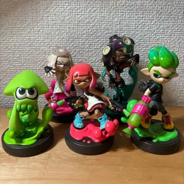 스플래툰 amiibo 5체 세트 히메 이이다 보이 걸 오징어