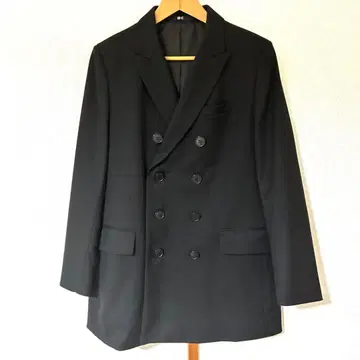 [미사용 새상품] UNIQLO :C 더블 브레스트 자켓 블랙 XL