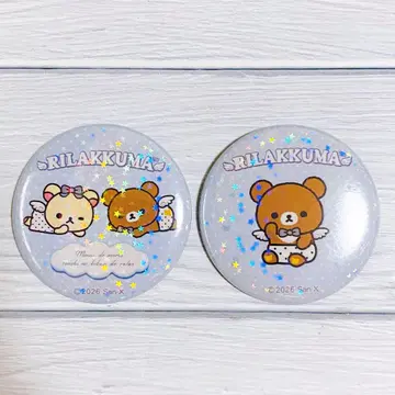 코리락쿠마 차이로이코구마 키라키라 캔뱃지 리라노와