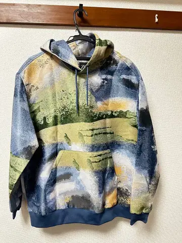 ZARA 올 패턴 프린트 풀오버 후드티 L 사이즈