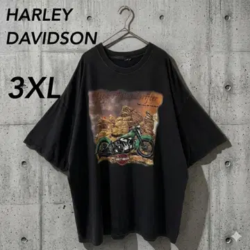 할리데이비슨 양면 프린트 3XL 상당 빅 실루엣 빈티지