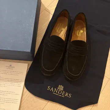 SANDERS 배트 심 로퍼 스웨이드 26.5cm