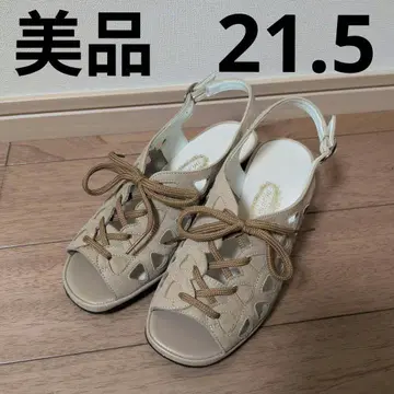긴자 요시노야 샌들 베이지 레이스업