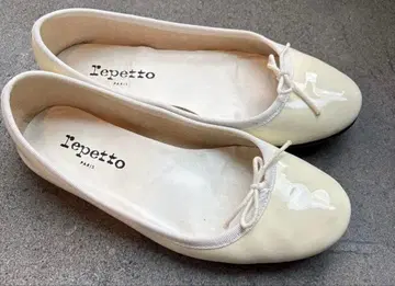 Repetto 발레 슈즈 에나멜 화이트 35 22.5cm