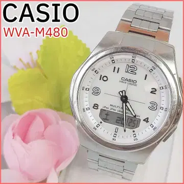 카시오 전파 솔라 손목시계 아날로그 디지털 쿼츠 남성용 WVA-M480