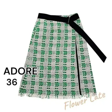 ADORE 어도어 LINTON 린톤 트위드 린넨 스커트