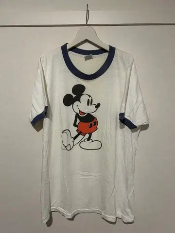 80s 빈티지 디즈니 미키 링거 T셔츠
