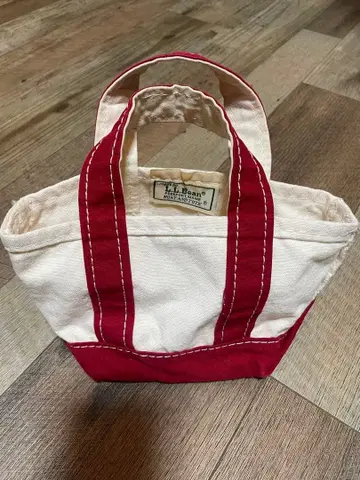 80s L.L.Bean 미니 토트백 레드 2색 택 엘엘빈