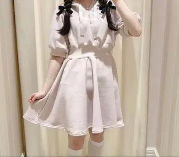 에블린 후드티 원피스 핑크