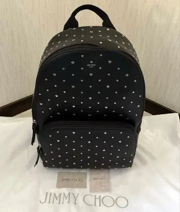 새상품 Jimmy Choo 스터드 백팩 블랙