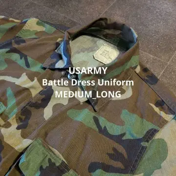 미군 실물 80s BDU 자켓 우드랜드 카모 밀리터리 MEDIUM