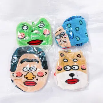 고로고로 프렌즈 페이스 파우치 가챠 점박이 아저씨 씨익 웃는 물고기군