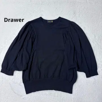 정가 45,000엔 새상품급 Drawer 개더 슬리브 풀오버 니트 라메