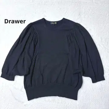 정가 45,000엔 새상품급 Drawer 개더 슬리브 풀오버 니트 라메