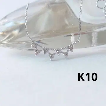L&Co. 샹들리에 다이아몬드 목걸이 K10 화이트 골드