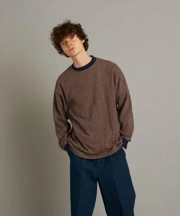 SLOW TWST BORDER LONG SLEEVE 티셔츠