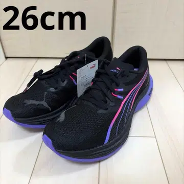 [새상품급] PUMA NITRO 러닝화 블랙 퍼플 26cm