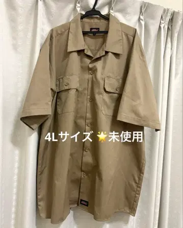 디키즈 Dickies 워크 셔츠 오픈 카라 셔츠