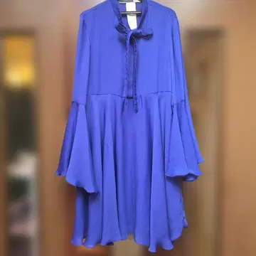 SPORTMAX CODE 블루 보타이 원피스