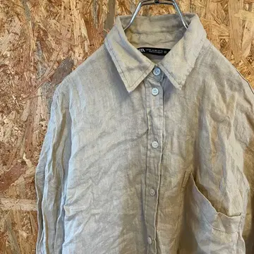 AE10329 ZARA 긴팔 셔츠 라이트 브라운 여성용 24 포스