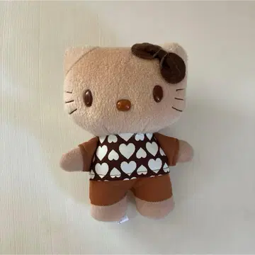 브라운 키티 봉제 인형 레트로