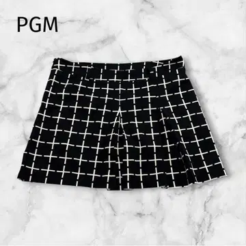 PGM 스커트 골프 블랙 기하학 패턴 빅 사이즈 XXL 이너