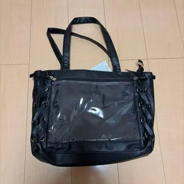 이타백 토트백 블랙 레이스업 S 사이즈