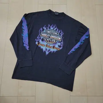 HARLEY DAVIDSON 프레임 롱T 구제 의류 빈티지