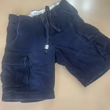 레어 Abercrombie&Fitch 네이비 하프