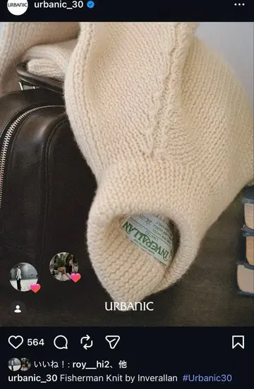 urbanic30 Inverallan 피셔맨 니트