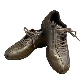 가격 인하! 새상품급 미즈노 MIZUNO 스니커즈 브라운 사이드 지퍼 23.5