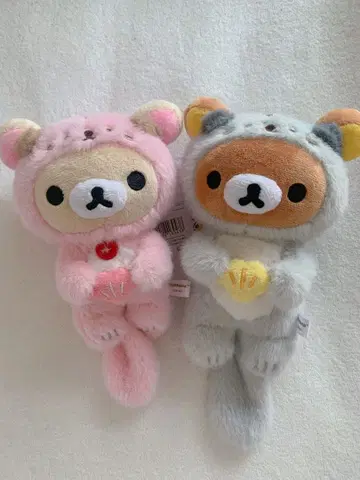 리락쿠마 코리락쿠마 마스코트 파우치 걸이 봉제 인형 2점 세트