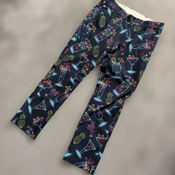 LOUDMOUTH 골프 팬츠 네온 칵테일 패턴 M